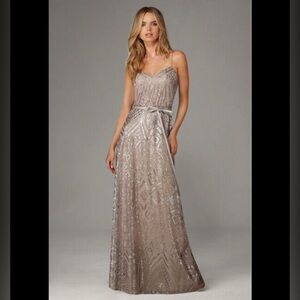 Angelina Faccenda Dress Bridesmaid By Morilee 20477 Taupe Gown